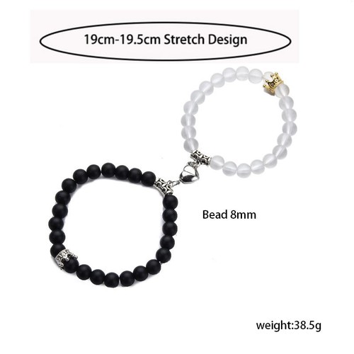 Coppia bracciali cuore agata - bracciali,