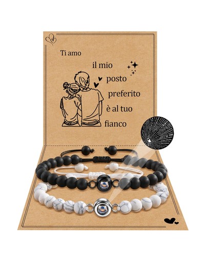 Regalo coppia bracciale lui - di,